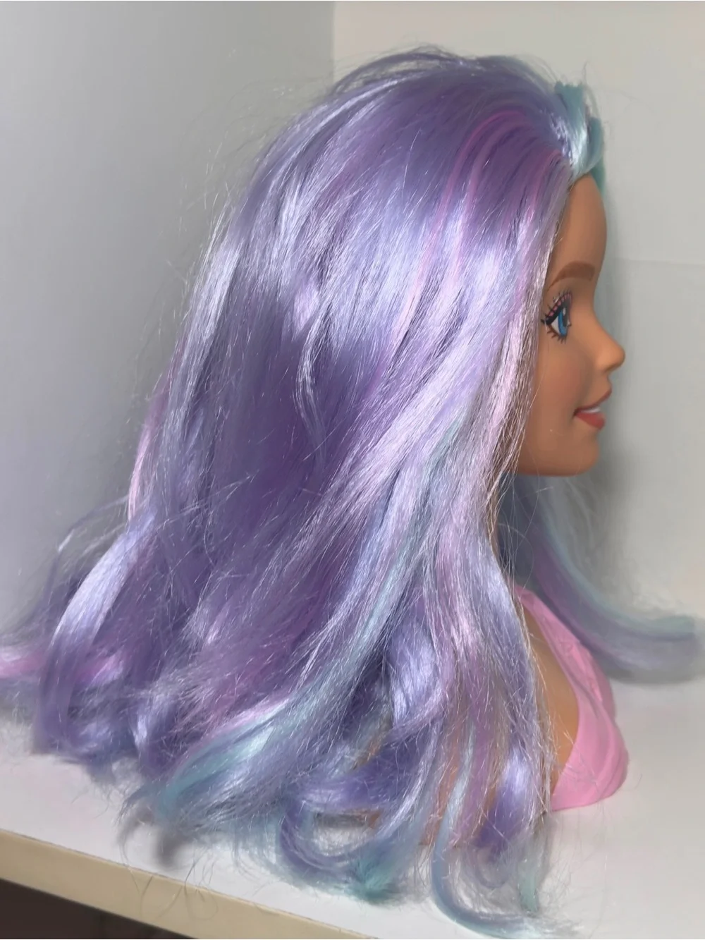 Barbie Styling Head with Blue & Purple Hair